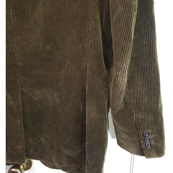 Vintage Polo Ralph Lauren Green 3 Button Corduroy Blazer Jacket Sz Men’s Medium - Picture 12 of 16